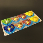 plastic metalized with fish shape for the chocolate nut paste