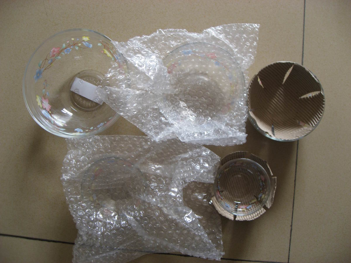5-Piece oblique mouth glass bowl Fruit salad dessert bowls, Glass Mixing Bowl Set