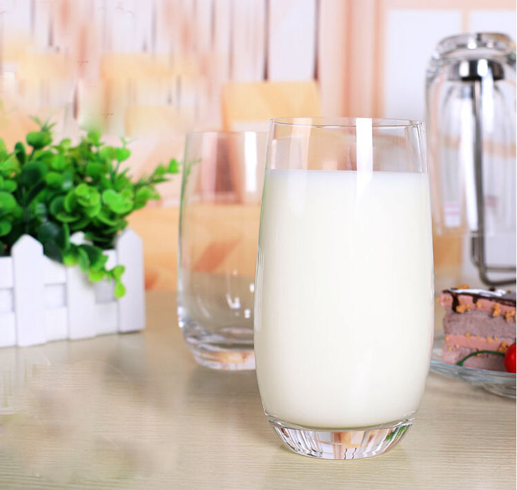 Lead Free Glass Water Cup Transparent Drinking Mug Straight Cup For Juice Milk Tea Coffee
