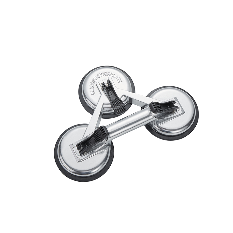 customized color strong loading aluminum three plates tile marble vacuum suction cup remover for glass lifting