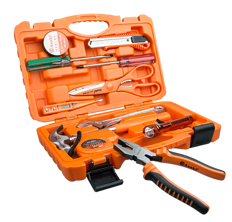 Asaki 12pcs Multifunction home use Kit Tool Household Tool set household service tool