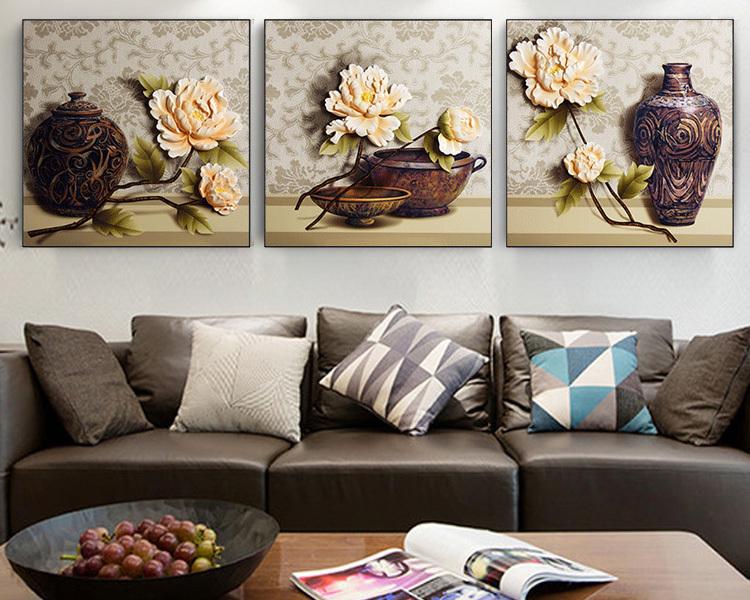 New Fashion Home Luxury Accessories Embossed Wall Oil Painting