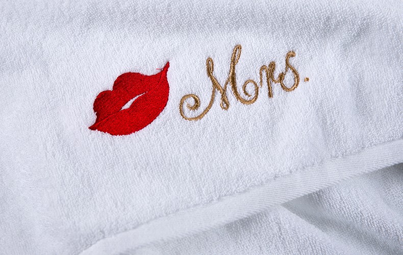embroidered white 100% cotton hotel 70x140 bath towel fabric