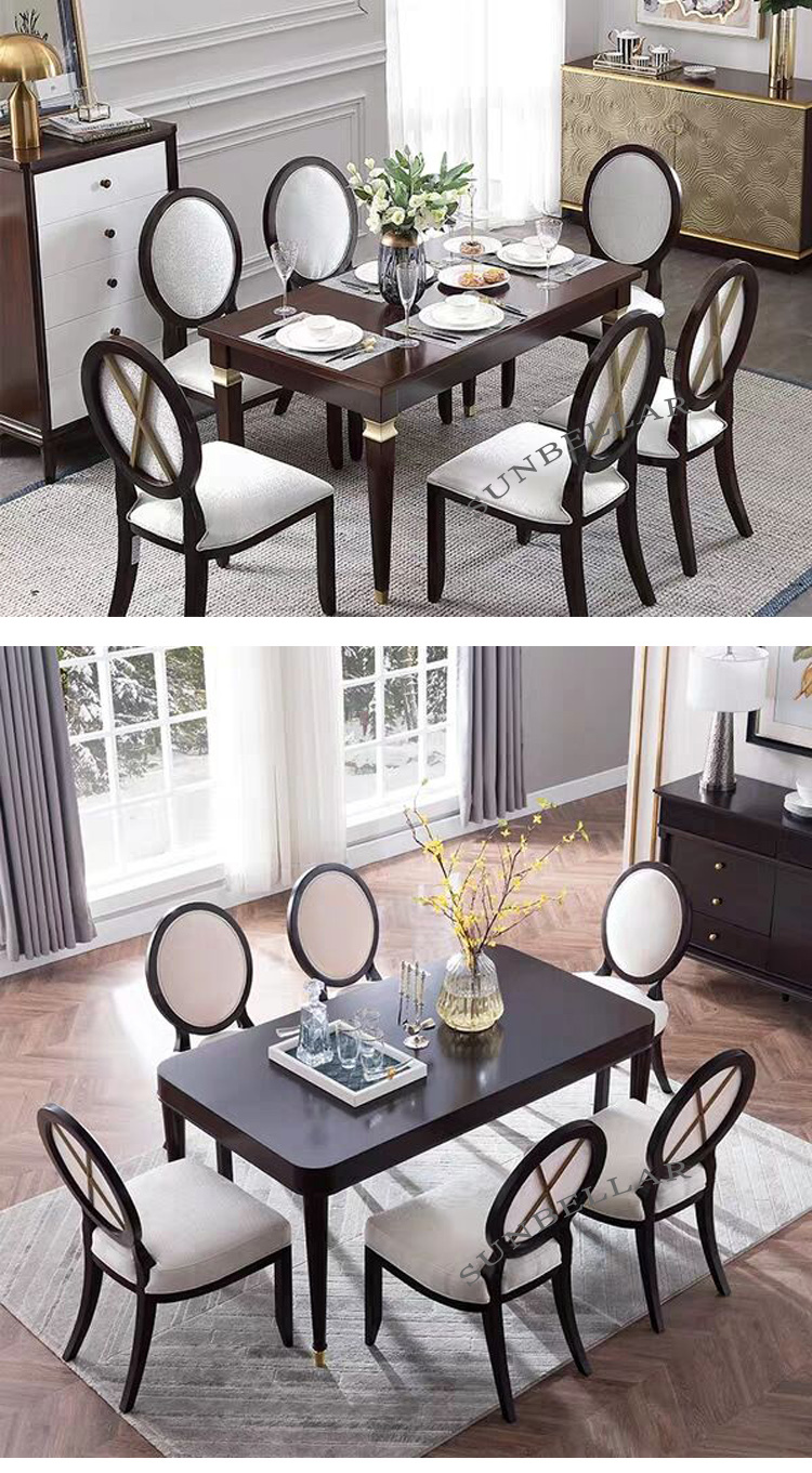 wholesale dining chair solid wooden frame fabric top quality antique chairs for generally use