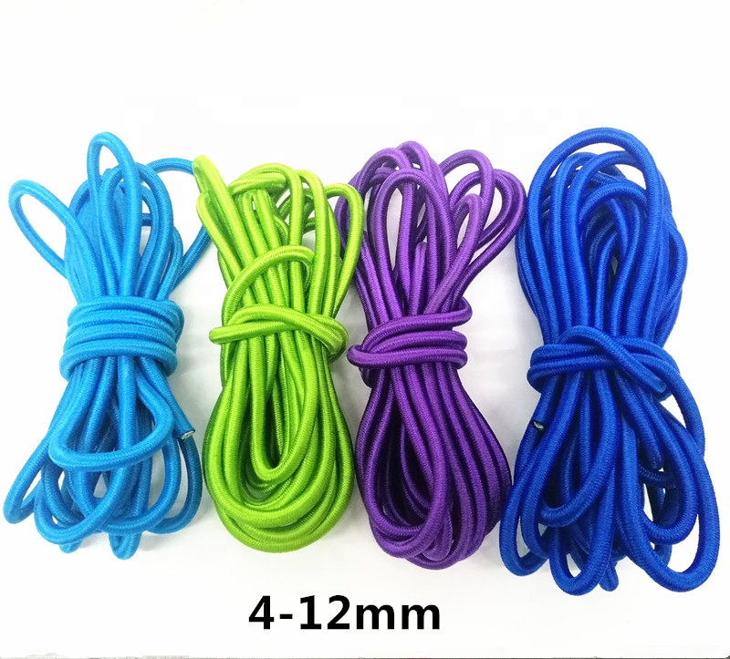 BUNGEE STRAPS SHOCK CORD SPIRAL HOOK ENDS VIOLET PURPLE 10mm LUGGAGE ELASTICS