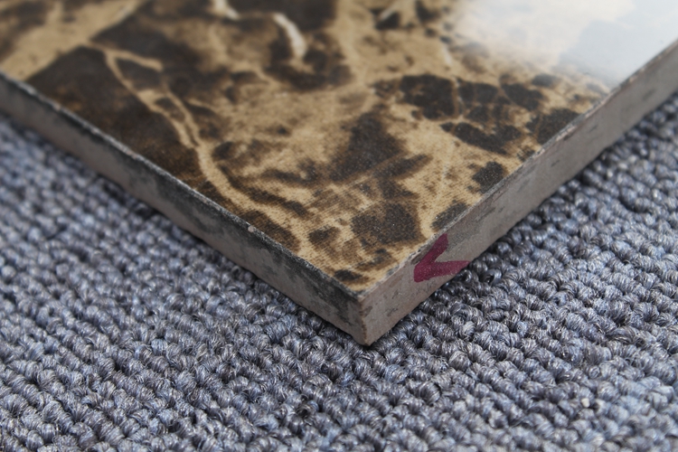 Imported Ceramic Tiles From Spain 80X80 Stock Full Polished Glazed Porcelain Dark Emperador Tile