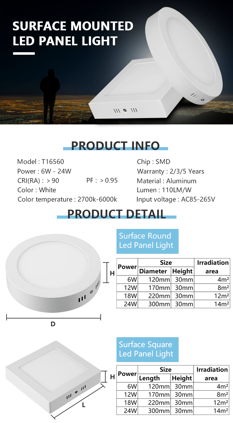 12 watt led panel light 30x30 cm led panel lighting surface mounted led ceiling panel light