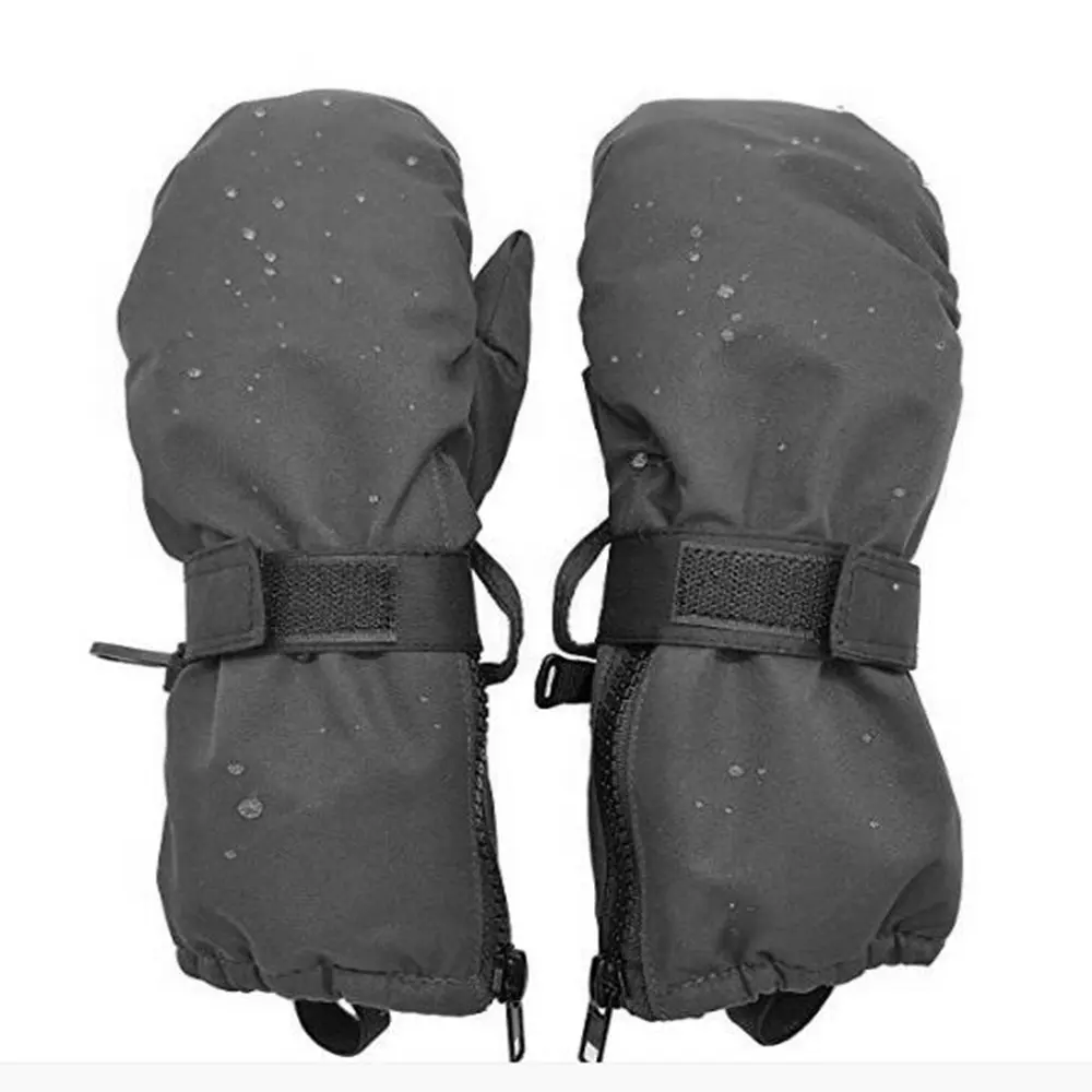 Детские Водонепроницаемые зимние лыжные варежки, перчатки, легко надеваются, зимние теплые спортивные лыжные перчатки