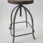 Hot sale four leg industrial style metal with wood chair