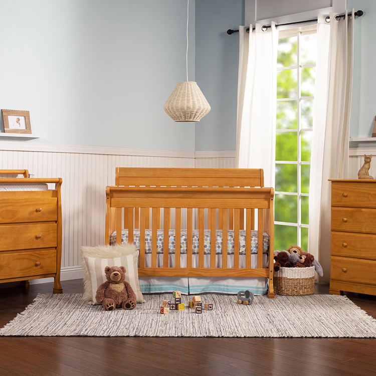 luxury royal wooden baby crib