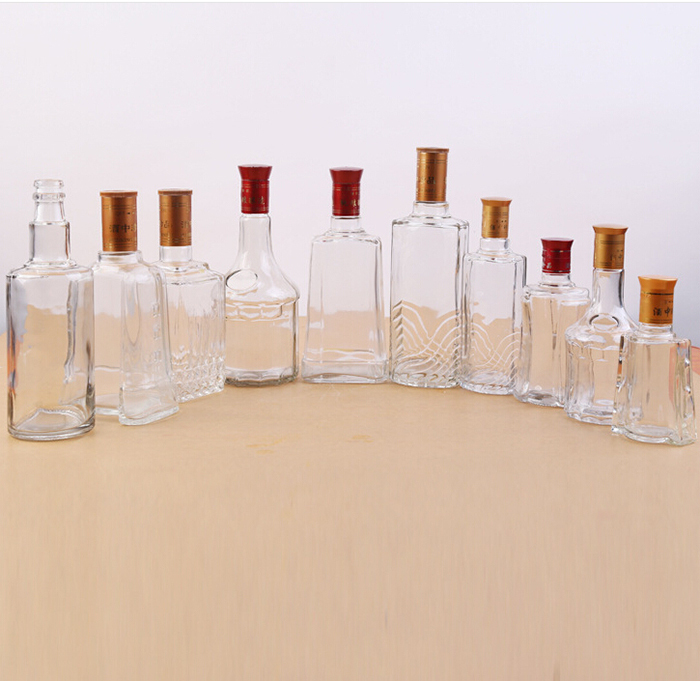 750ml Empty Liquor Bottles Sale Glass Exist Sample for Free Cork Juice Round Beverage Accept Customized Tt Payment Machine-made