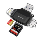 4 in 1 TF SD Memory Card Reader Compatible with iPhone iPad Android Mac with Lightning Micro USB Type C