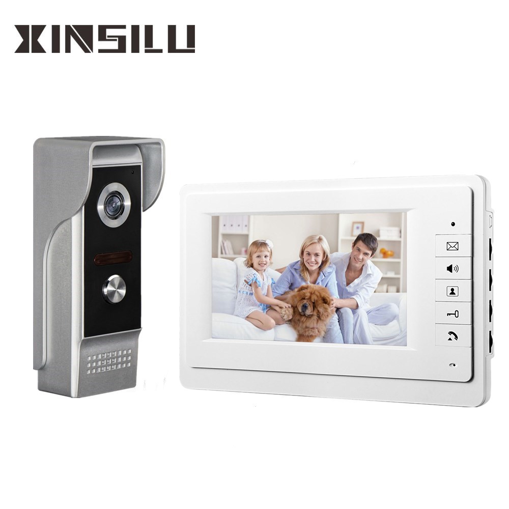 2019Video Door Phone for villa outdoor intercom night vision 7inch indoor monitor waterproof doorbell camera 1v1 intercom system