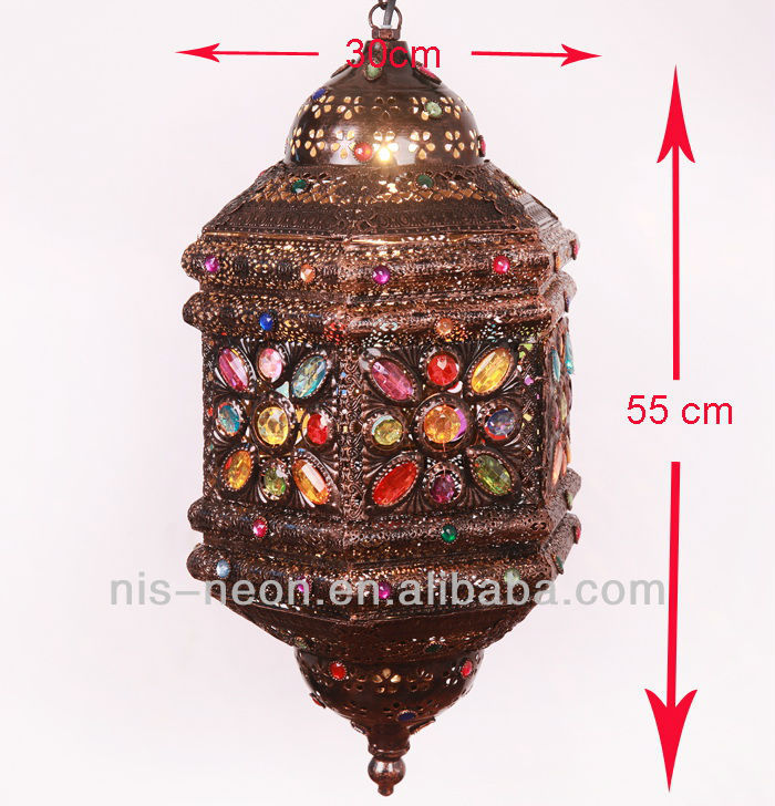 Moroccan Vintage Acrylic Chandelier Southeast Asian E14 E12 E27 E26 iron pendant lights NS-124019