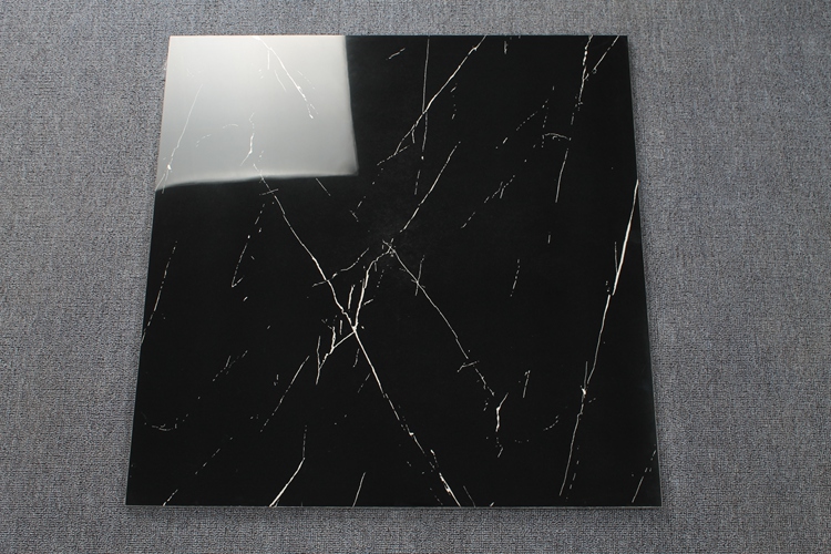 Indian Nero Margiua Mable Polished Glazed Restaurant Black And White Ceramic Floor Tiles