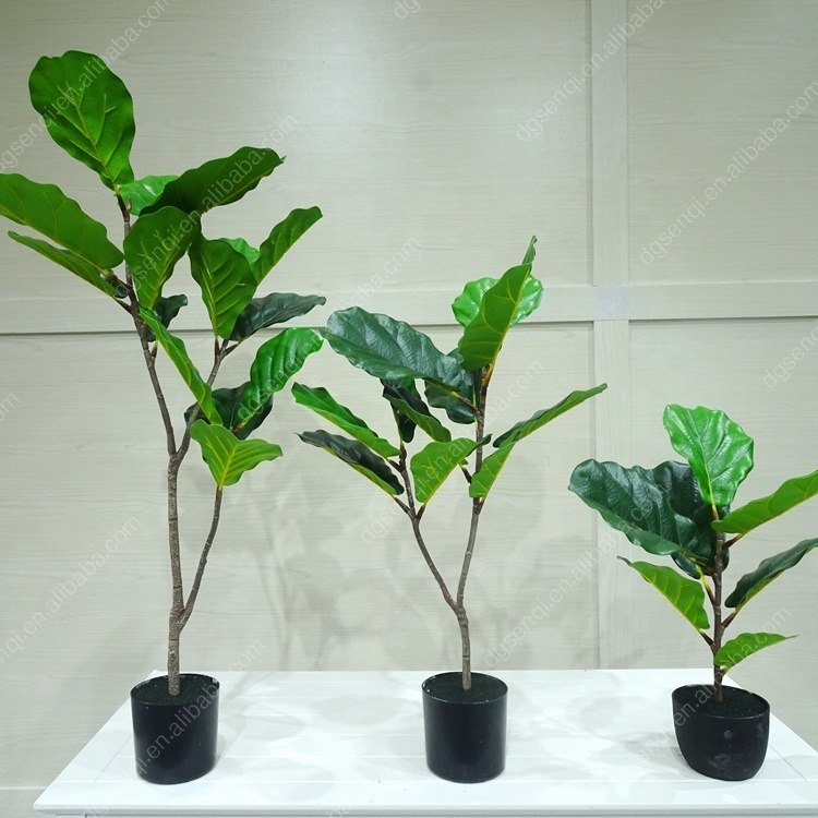 100cm Factory Direct Sale Centerpiece Table Decoration Ficus Lyrata Tree Small Artificial Fiddle Leaf Plant