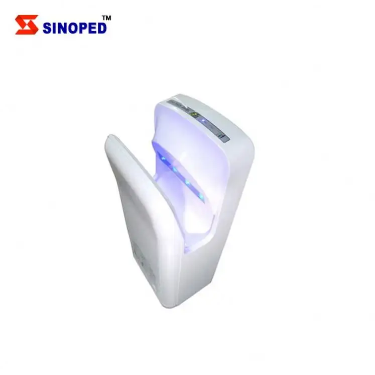 ABS high speed automatic electric dual JET air uv light hand dryer