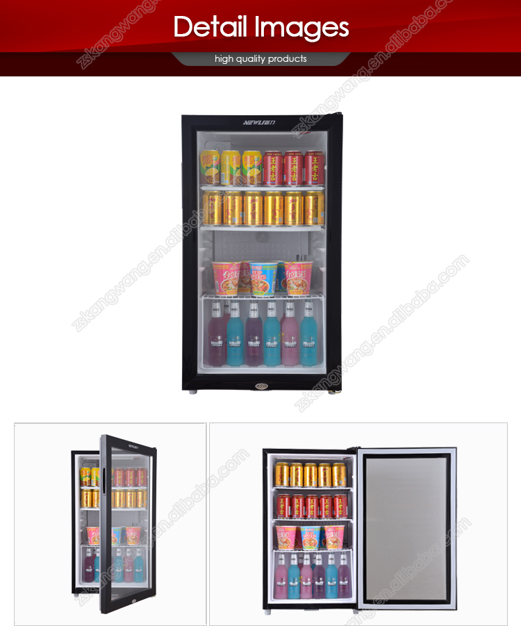 110 liters energy efficient glass soft drink open display refrigerator showcase