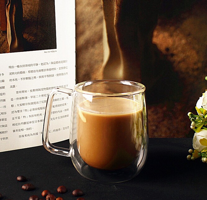 Heat resistant double wall insulated mug coffee mug