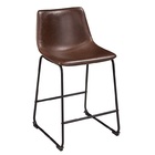 Modern Design Vintage PU Leather Metal Frame Bar High Chair Counter Stool Set