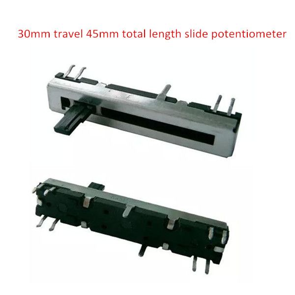 60mm Dual Gang B10K 10K Linear Taper Slide Potentiometer 45mm Travel