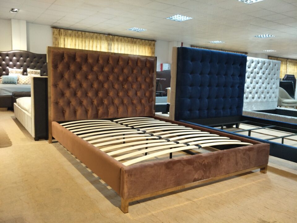 Top queen size wooden bed frame for bedroom