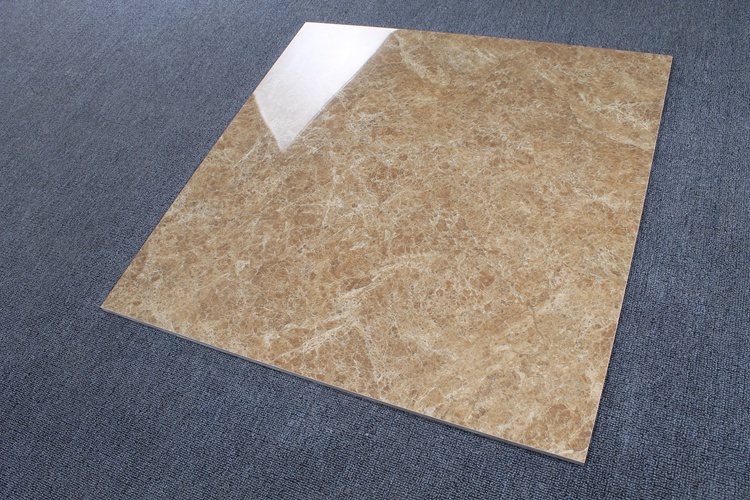 Floor Tiles In China 24X24 Full Polished Glazed Imitation Marble Emperador Light Porcelain Tile