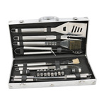 20-PIECE Grill Accessories with Elongated Handle in the Aluminium Case BBQ TOOL SET