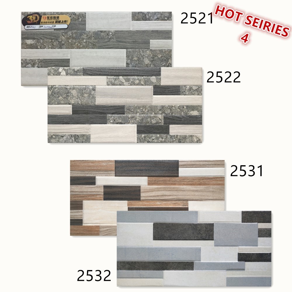 Vintage unbreakable non slip stone look exterior wall tile from China 200x400mm