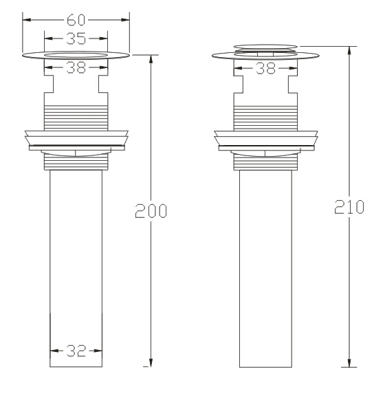 Mushroom shaped bath tub drain brass drains