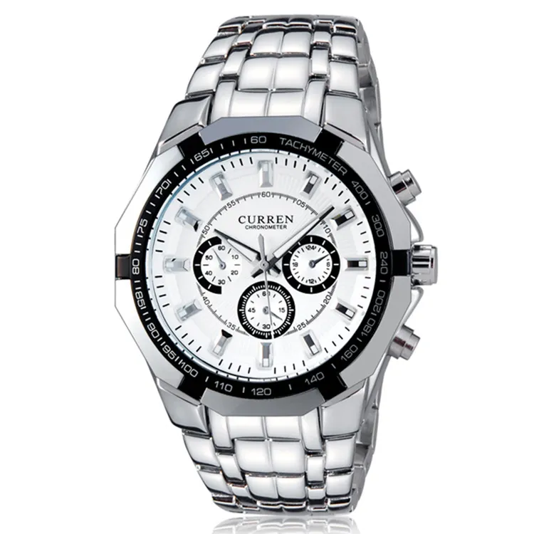 WJ-1783 Личность Творческая Высокое качество Curren Handwatch мода украшать трех маленьких кружков мужской часы