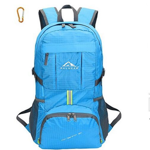 Sac à dos pliable en nylon SBS/YKK durable et imperméable à l'eau