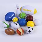 Custom PU foam soft squeeze toy rugby shape stress ball promotional gifts