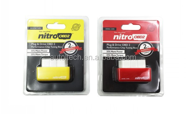 Yellow Color Nitroobd2 Chip Tuning Box - Boost Engine