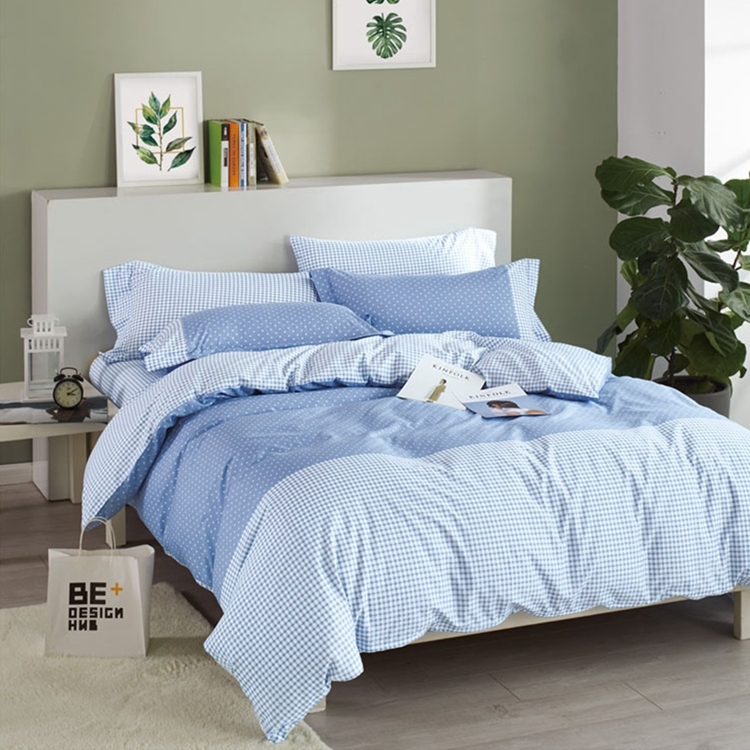Custom size and weight in guangzhou comfortable printed cotton green double bed sheets