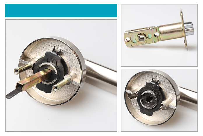 Stainless Steel Wooden Toilet Tubular Lever Entrance Door Ball Knob Handle Lock