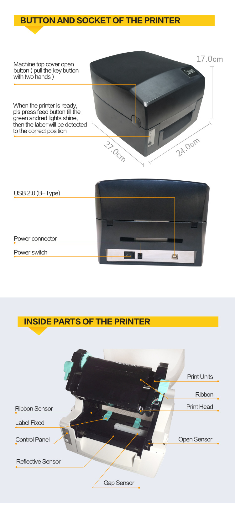 Compatible Z*ebra& TSC Office Thermal Transfer Sticker Plastic Bar code Label satin Printer