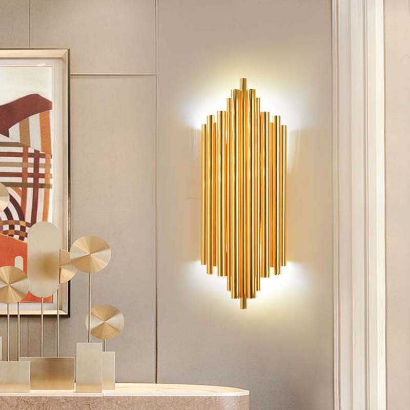 Modern Simple Design Metal Cone Brass Color Wall Bracket Light