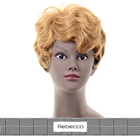 henan rebecca grade AAAAAA short curly real malaysian human hair full lace wig