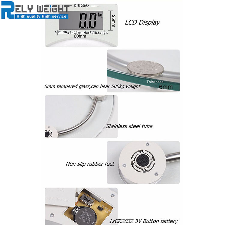 Hot Selling 180kg Best Home Weight Electronic Bathroom Scale color box with Bubble bag