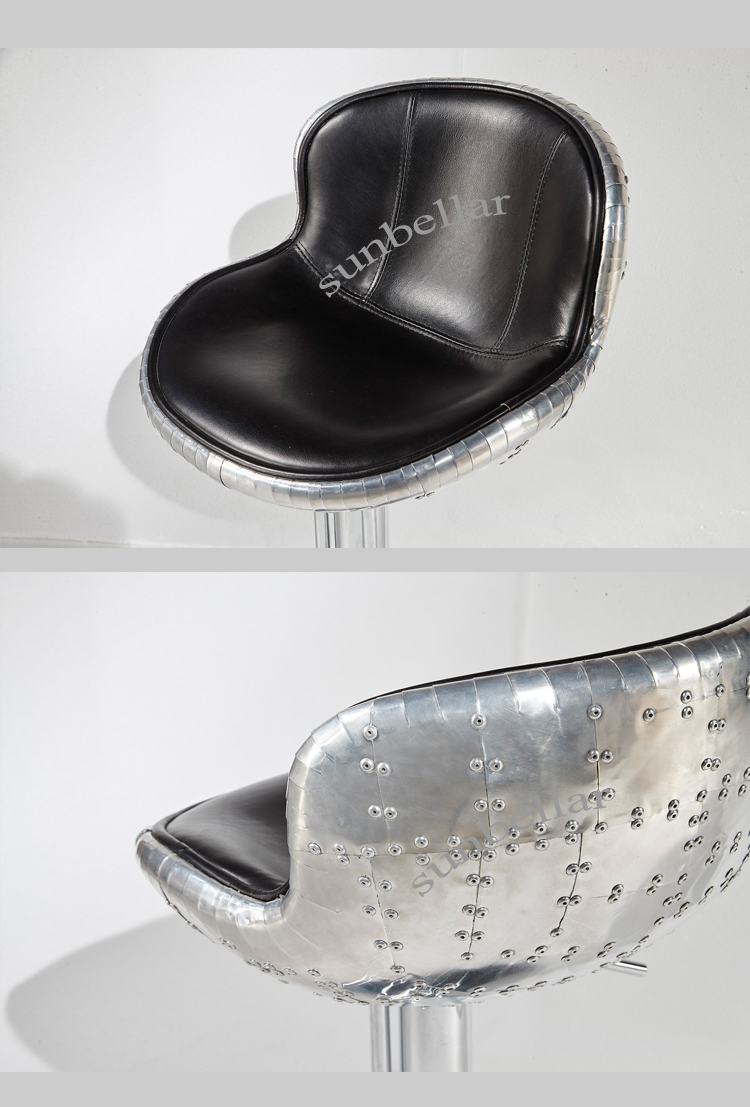 high chair for bar table stainless steel foot stand lift and swivel bar chair leather industrial style