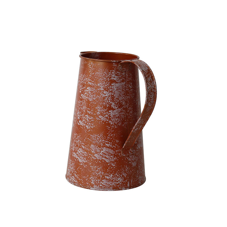 Home Decoration Metal Flower Pitcher Chic Jug Vase Kettle