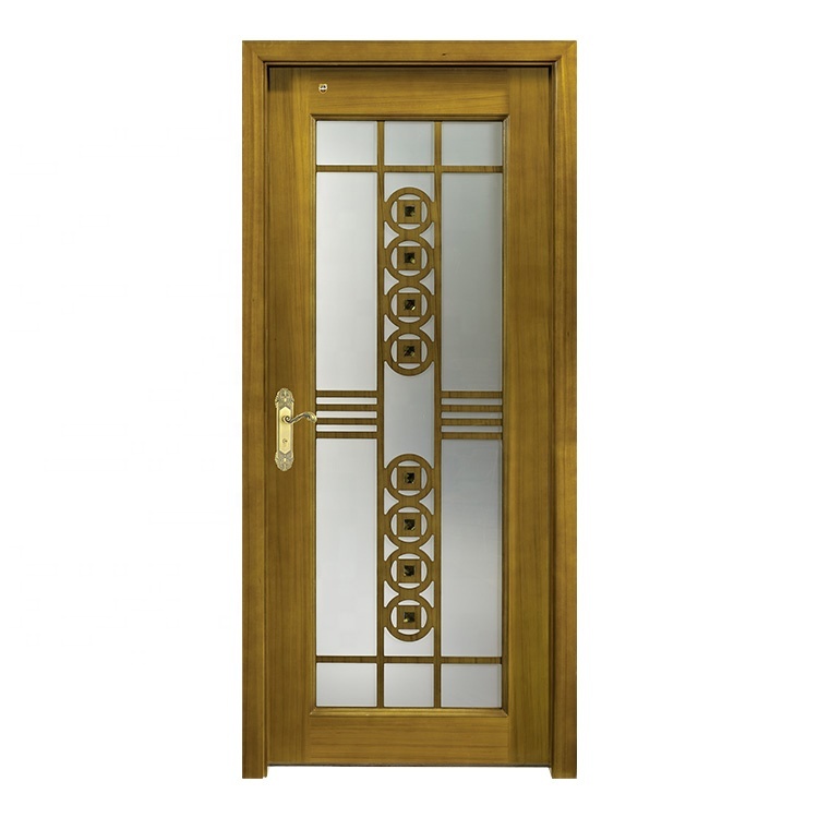 wholesale modern bedroom door design tempered glass wooden door swing sliding door