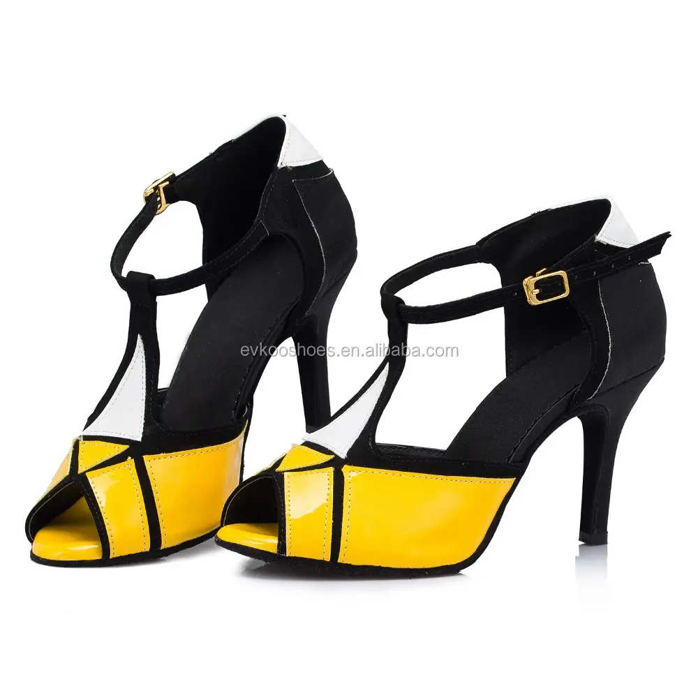 Fashion salsa dancing shoes Leather shoes high heel 8cm 10cm Ballroom latin dance shoes