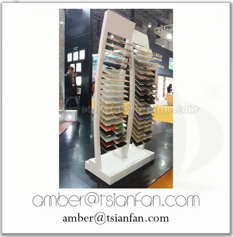 Artificial Stone Display Stand and Quartz Stone Display Stand Merchandising Idea for Showroom and Exhibition