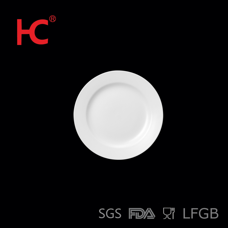 Wholesale dinner plates hotel tableware glossy white 100% melamine round plate
