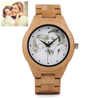 Unisex Custom Made printed Logo High Quality Pictures Personalized Wooden Photo Watch