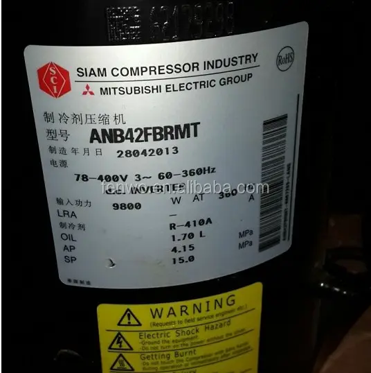 mitsubishi dc inverter compressor ANB42FBRMT 5hp with R410a