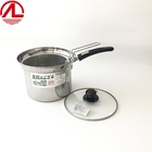 Multi-use Noodle Pot 410 stainless Steel Pasta Pot/milk Pot/fryer With Filter Screen Soup pot 18 Cm Frying Pan