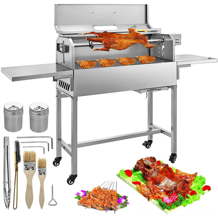 340 Stainless Steel Portable  Square Charcoal BBQ Grill